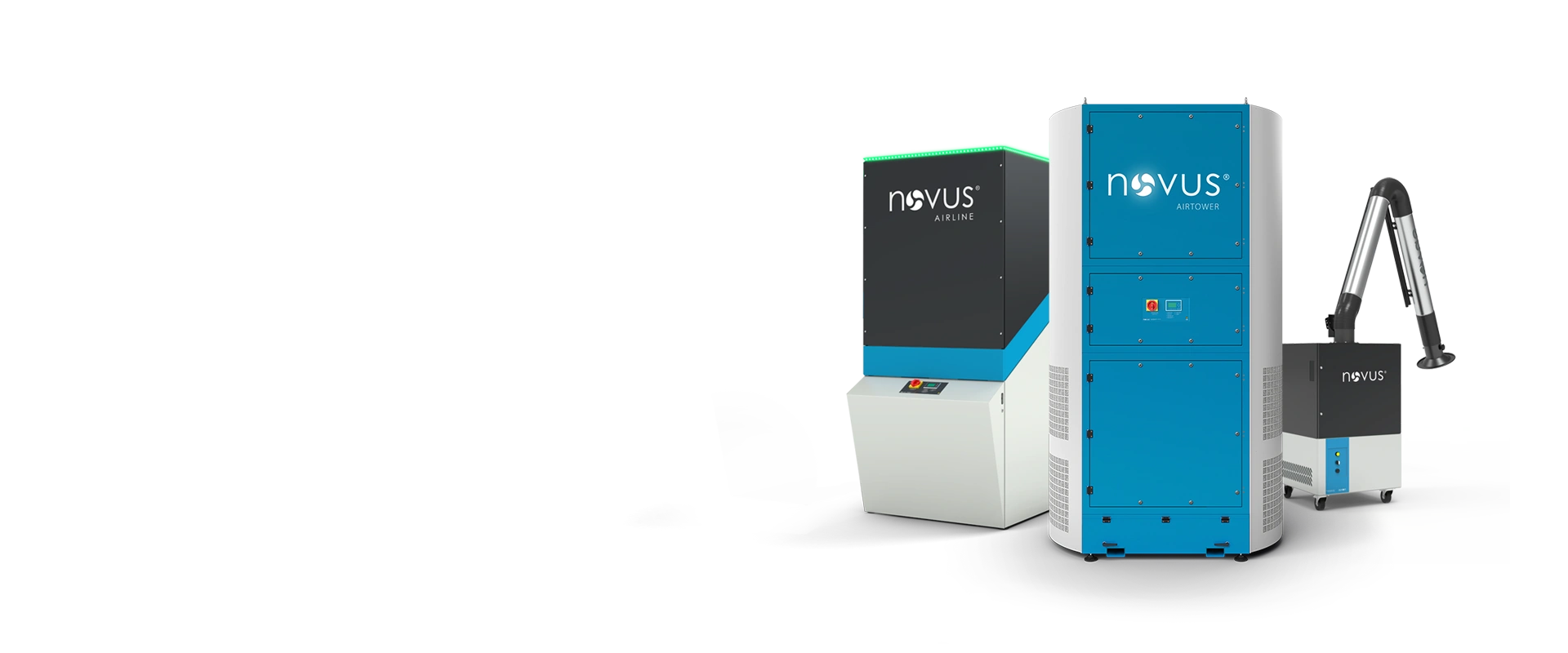 Die 3 HauptProdukte der Novus Air Produktserien